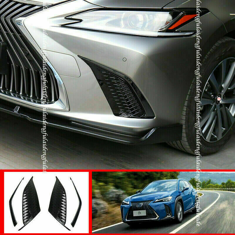 for Lexus ES350/300h 2019-2022 ABS Black Front Bumper Fog Lamp Grill Cover Trim