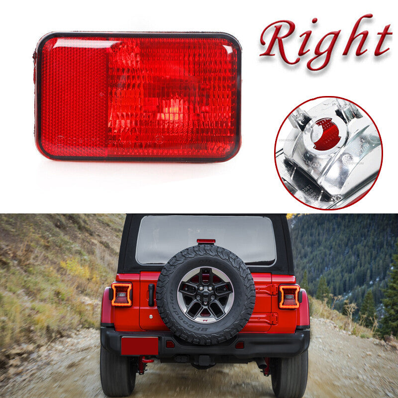 Right Rear Tail Fog Light Reflector Light for Jeep for WRANGLER 2007-2018