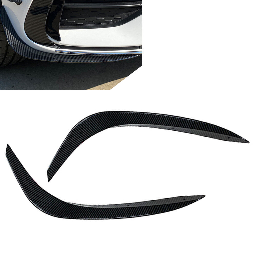 2x Front Bumper Under Lip Splitter Spoiler Fit for Mercedes-Benz C-Class W206 Carbon