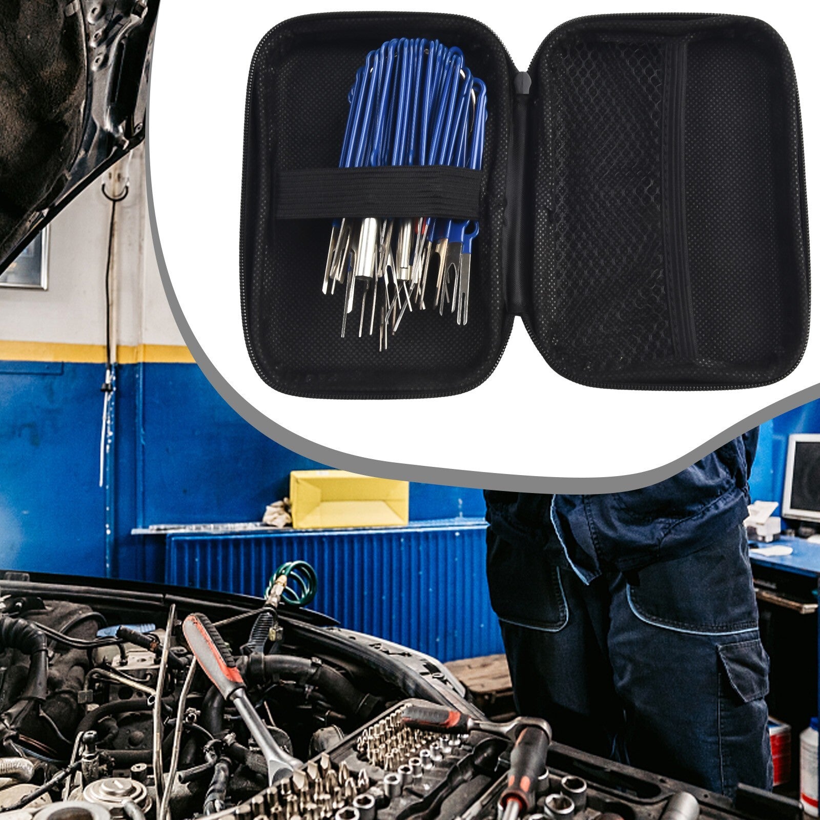 Rugged and reliable 36-piece pin removal tool kit for terminal detachment