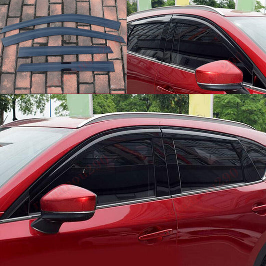 for Mazda CX-5 2017-2024 Smoke Window Wind Visors Sun Rain Guard Vent Deflectors