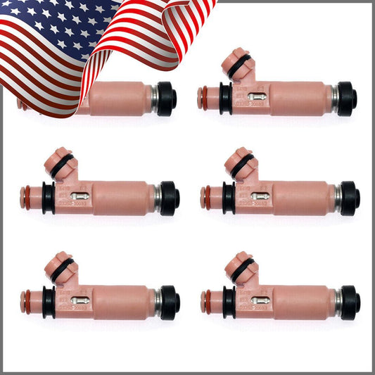 6 Fuel Injector 23250-20030 For 2004-2006 for Toyota for Sienna 3.3L V6 for Camry Highlander