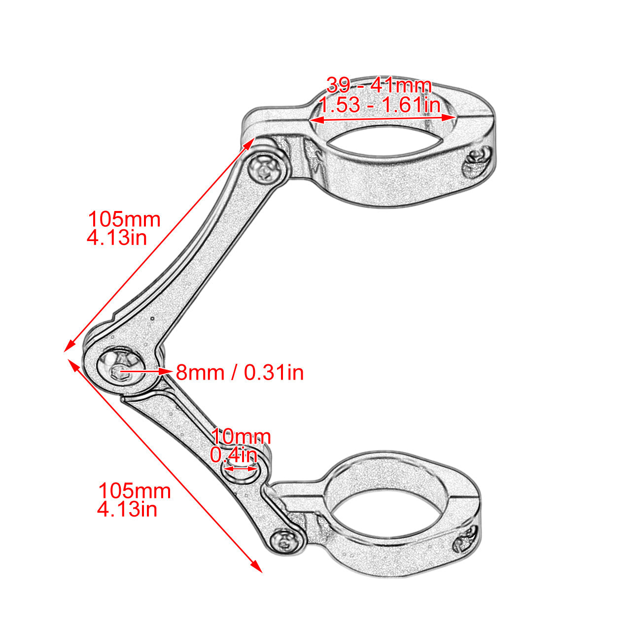 Motorcycle Headlight Mount Brackets Clamp 39mm-41mm Fork Tube Spotlight Holder