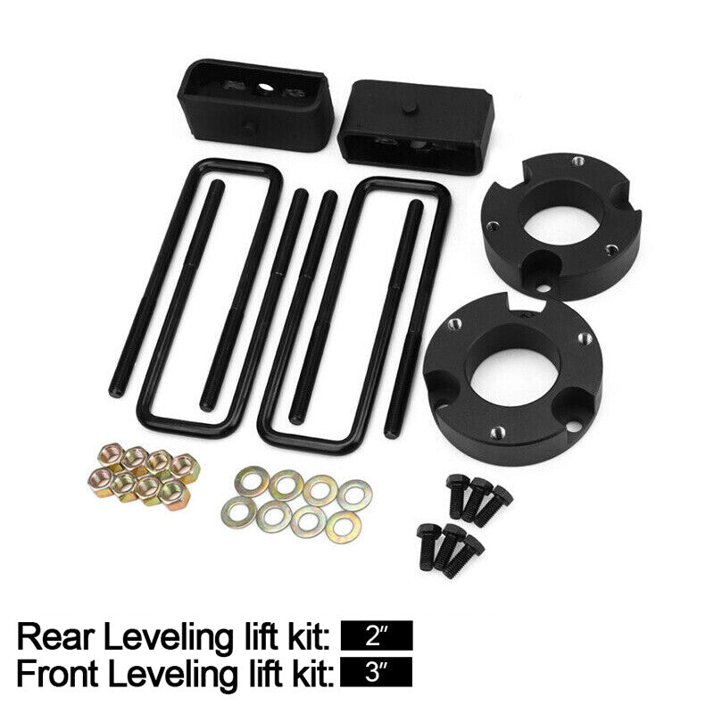 3-inch front and 2-inch rear leveling lift block kit with strut spacers for Tacoma 2005-2023.