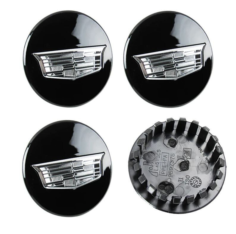 4-Piece Car Tire Valve Cover Stem Air Dust Cover Dice Neo Chrome for Cadillac