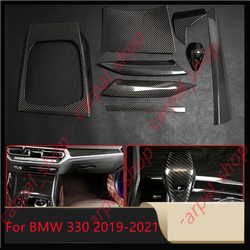 For BWM 3Series G20 G28 Real Carbon Fiber Interior Accessories Kit Covers 8pcs