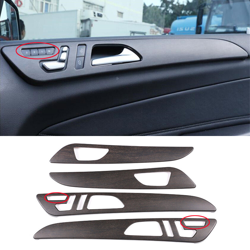 Kit for Benz GL GLE GLS ML W166 2013-19 Interior Door Panel Trim ABS Oak Grain¡Á4