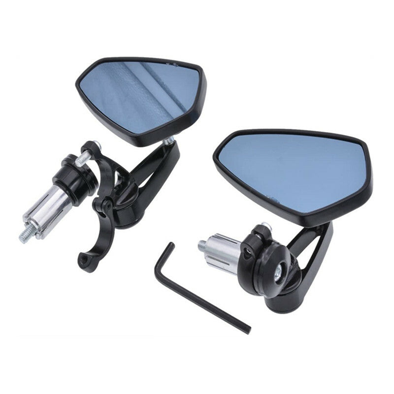Motorcycle Handlebar Bar End Mirrors Rearview Mirror Universal 7/8 22mm Handle