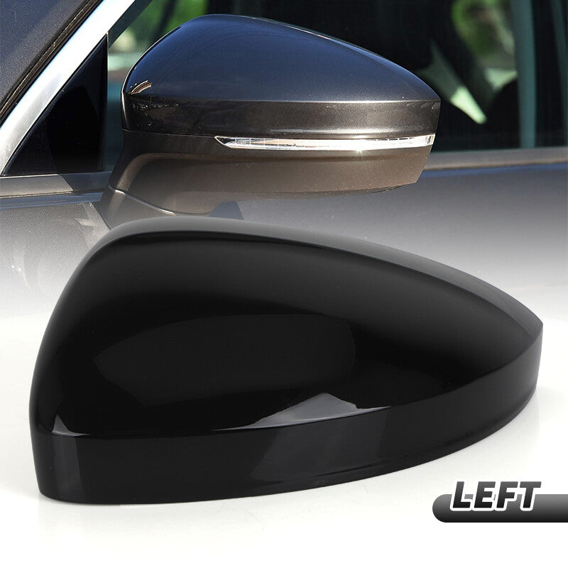 Left Driver Side Door Wing Mirror Cover Cap Black Fit for VW for Tiguan 2017-2023