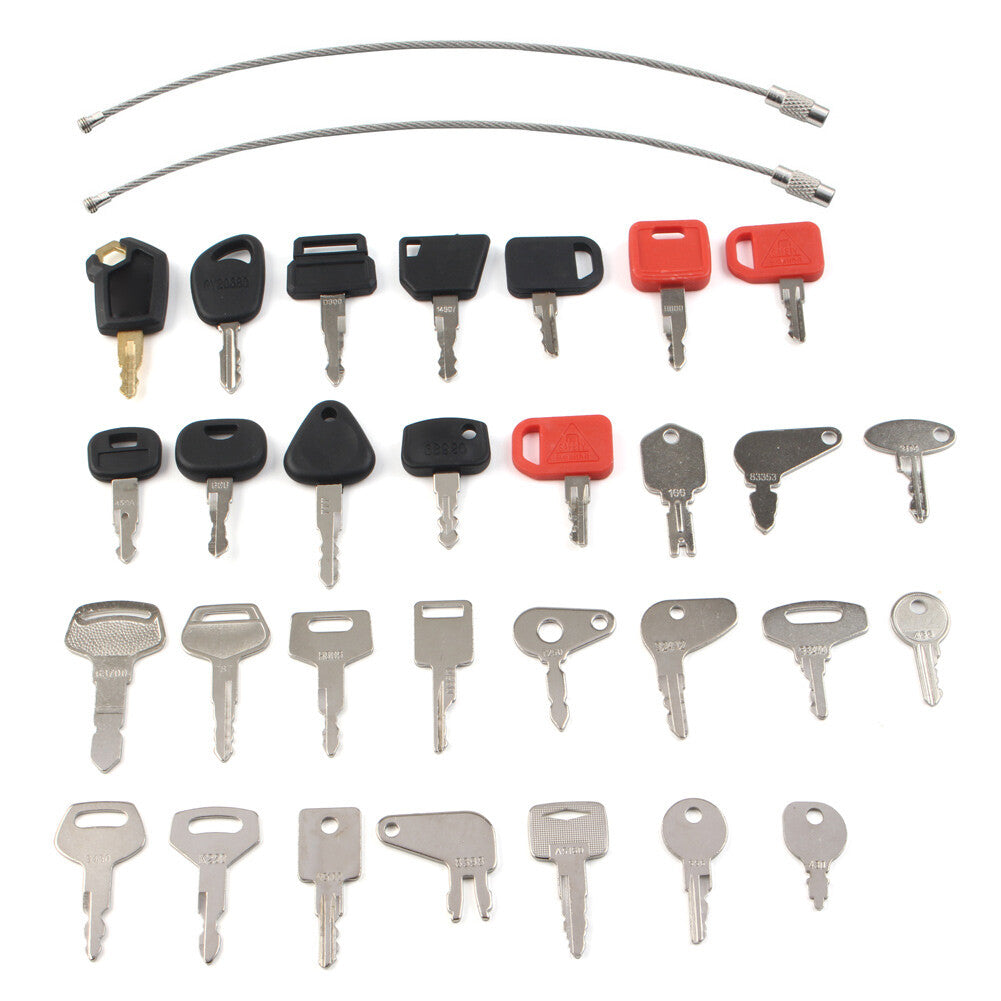 30 Keys Heavy Equipment Construction Ignition Key Set for Kubota