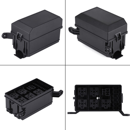 6-Way Auto Waterproof Relay Holder Box Socket Relay Box Block For Auto Car