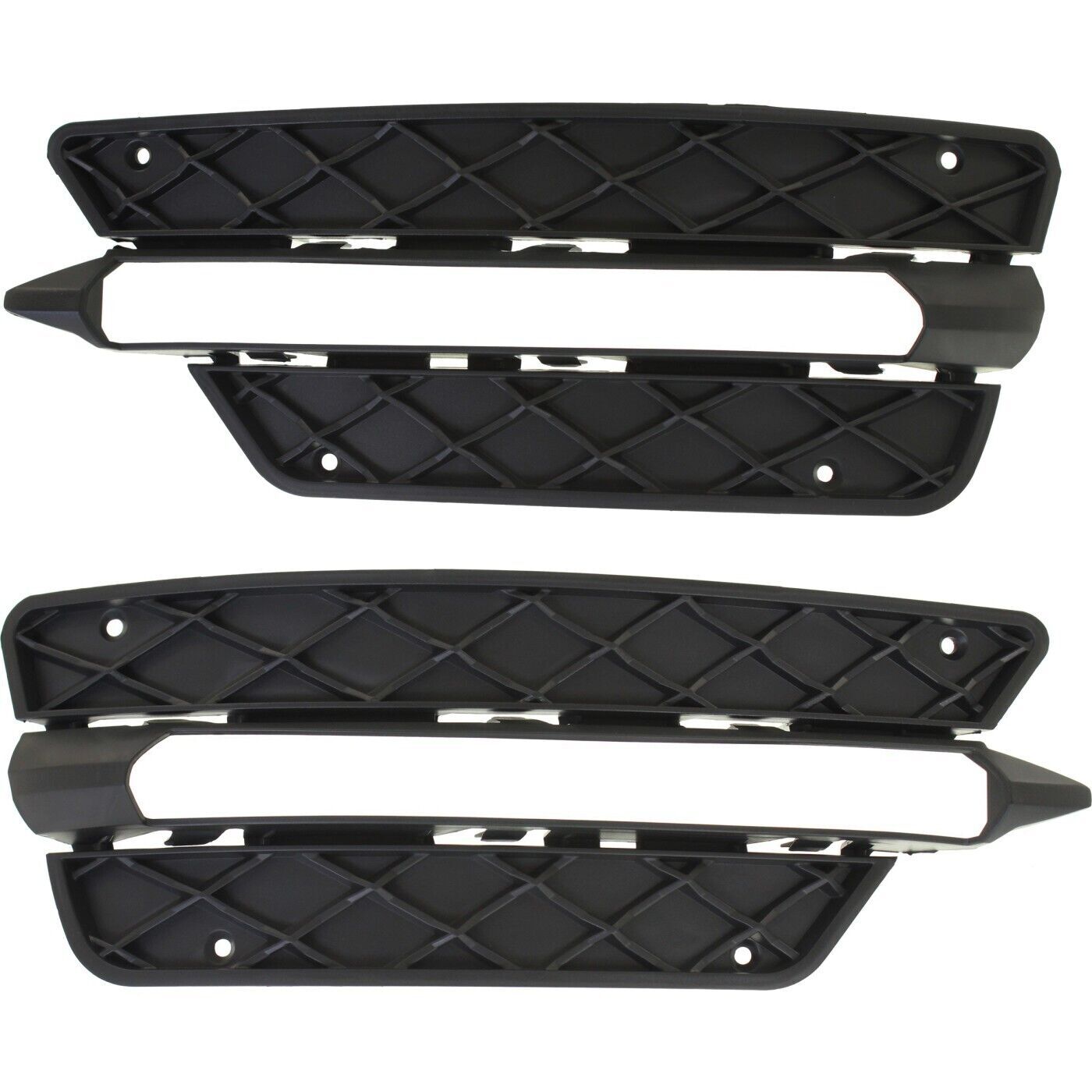 Bumper Grille for Benz W204 C250 C300 2012-2014 Set of 2 LH RH Plastic 2pcs