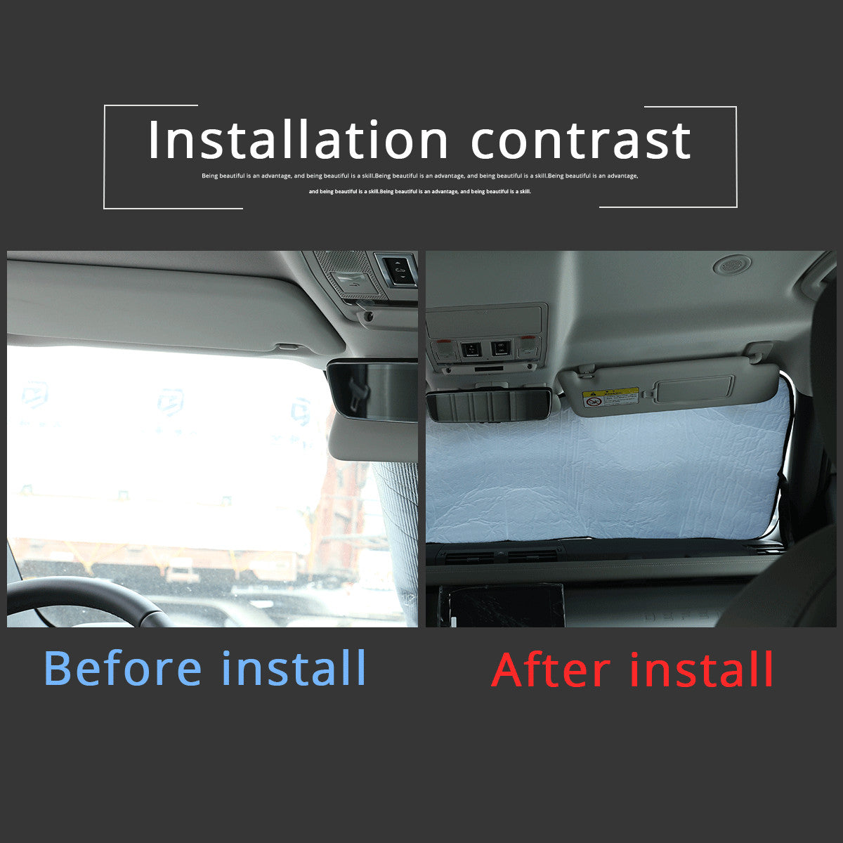 Front windshield UV block visor for Land Rover for Defender 2004-2018