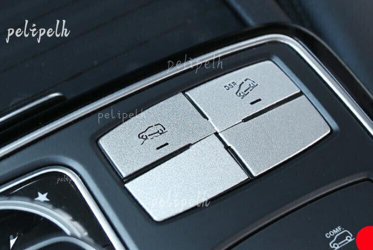 Silver Aluminum Suspension Adjustment Button Trim Fit for Benz GL ML 2012-2016
