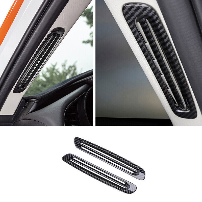 for Mazda 3 Axela 2020-2021 ABS Carbon Fiber A Pillar Air Outlet Vent Cover Trim