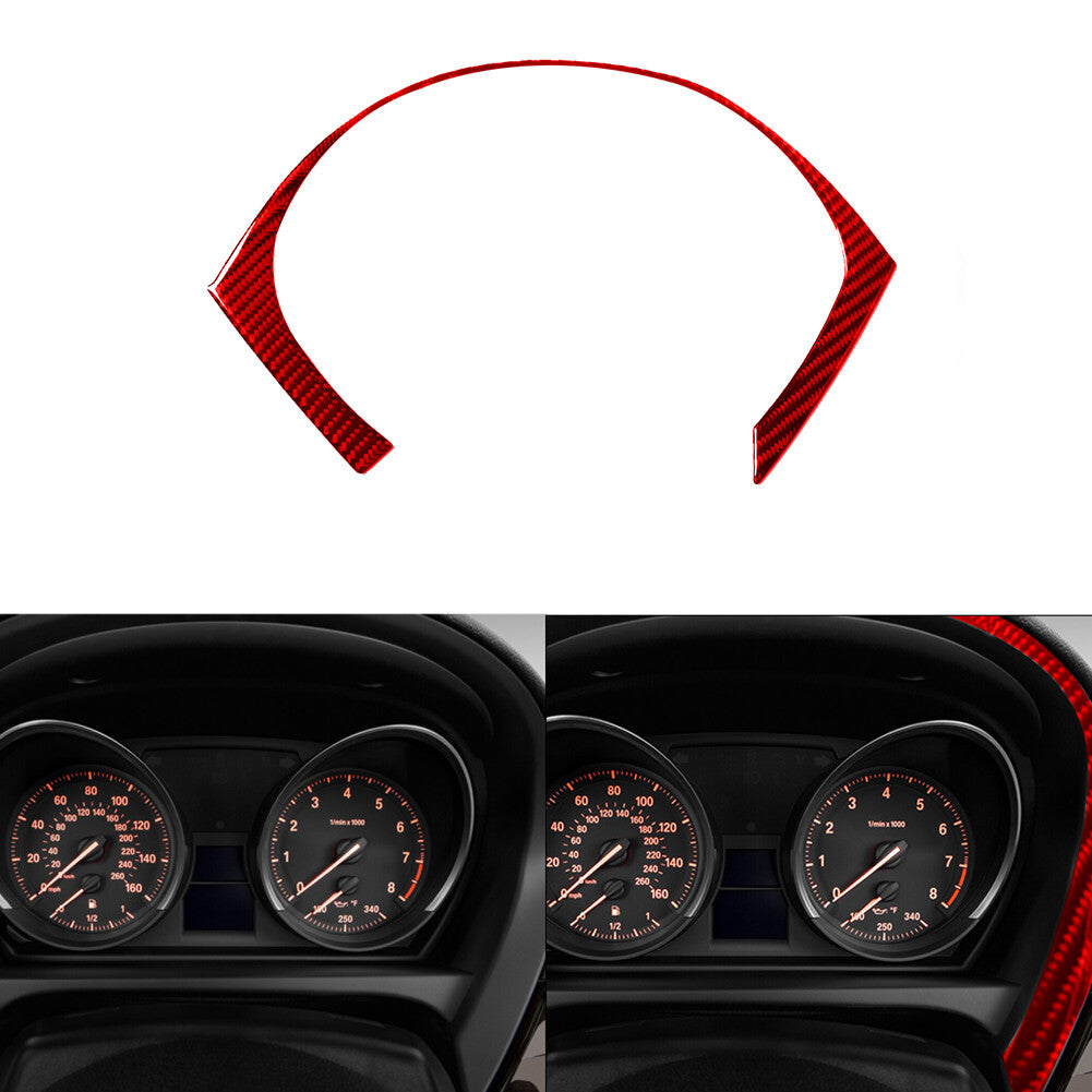 for BMW Z4 E89 2009-2016 Red Carbon Fiber Inner Speedometer Surround Cover Trim