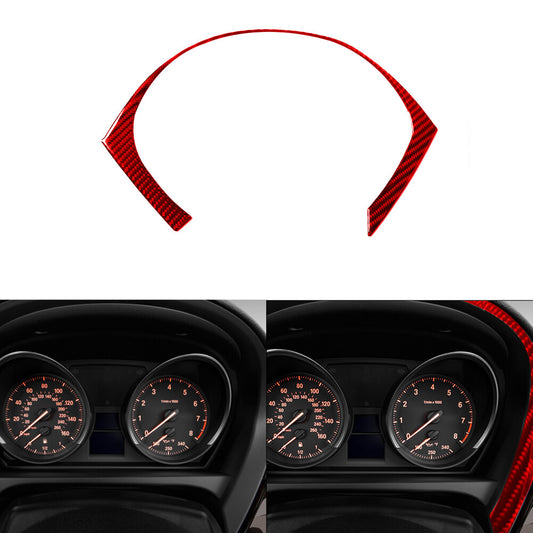 for BMW Z4 E89 2009-2016 Red Carbon Fiber Inner Speedometer Surround Cover Trim
