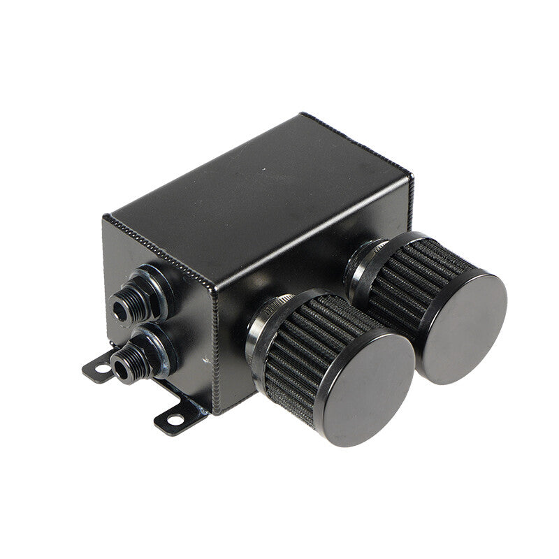 Dual-baffle dual-filter engine oil tank and 2 air filters