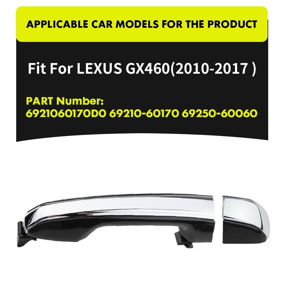 1PC Rear Outer Door Left Right Handle +Cap For 2010-2017 for LEXUS GX460 69210-60170
