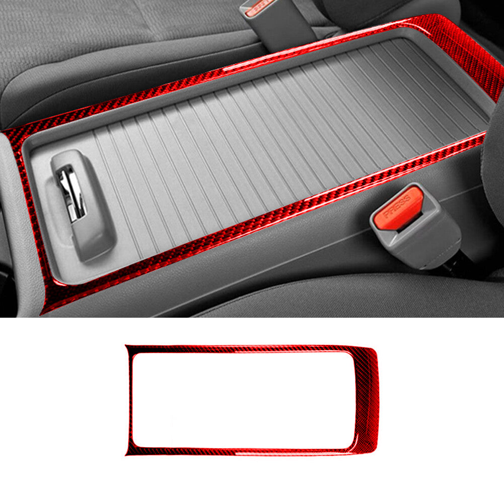 Red Carbon Fiber Center Cup Holder Frame Cover Trim for Honda CRV CR-V 2012-2014