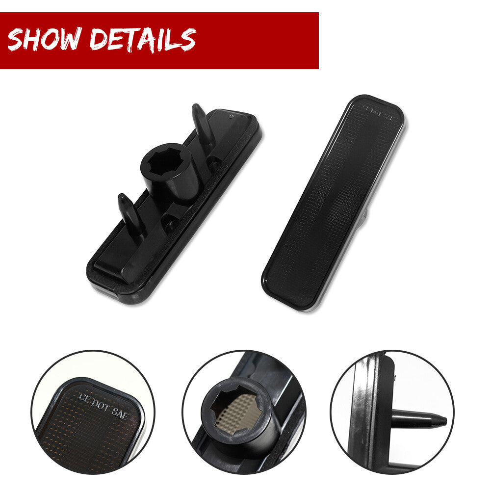 4-Piece Smoked Front and Rear Side Marker Lenses for 1970-73 for Chevrolet Camaro SS Z28 RS