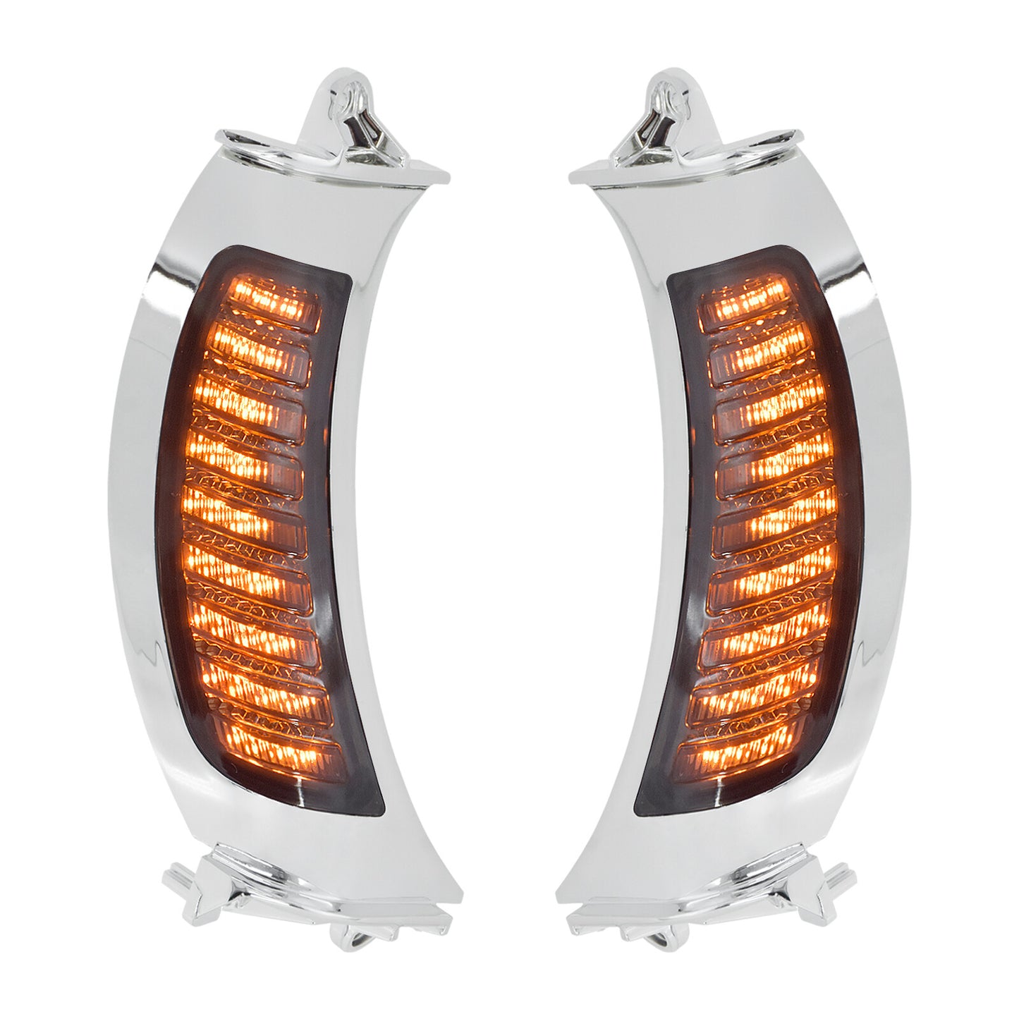 Chrome LED Side Marker Lamp Turn Singals Light Fit for Harley Road Glide 15-2023