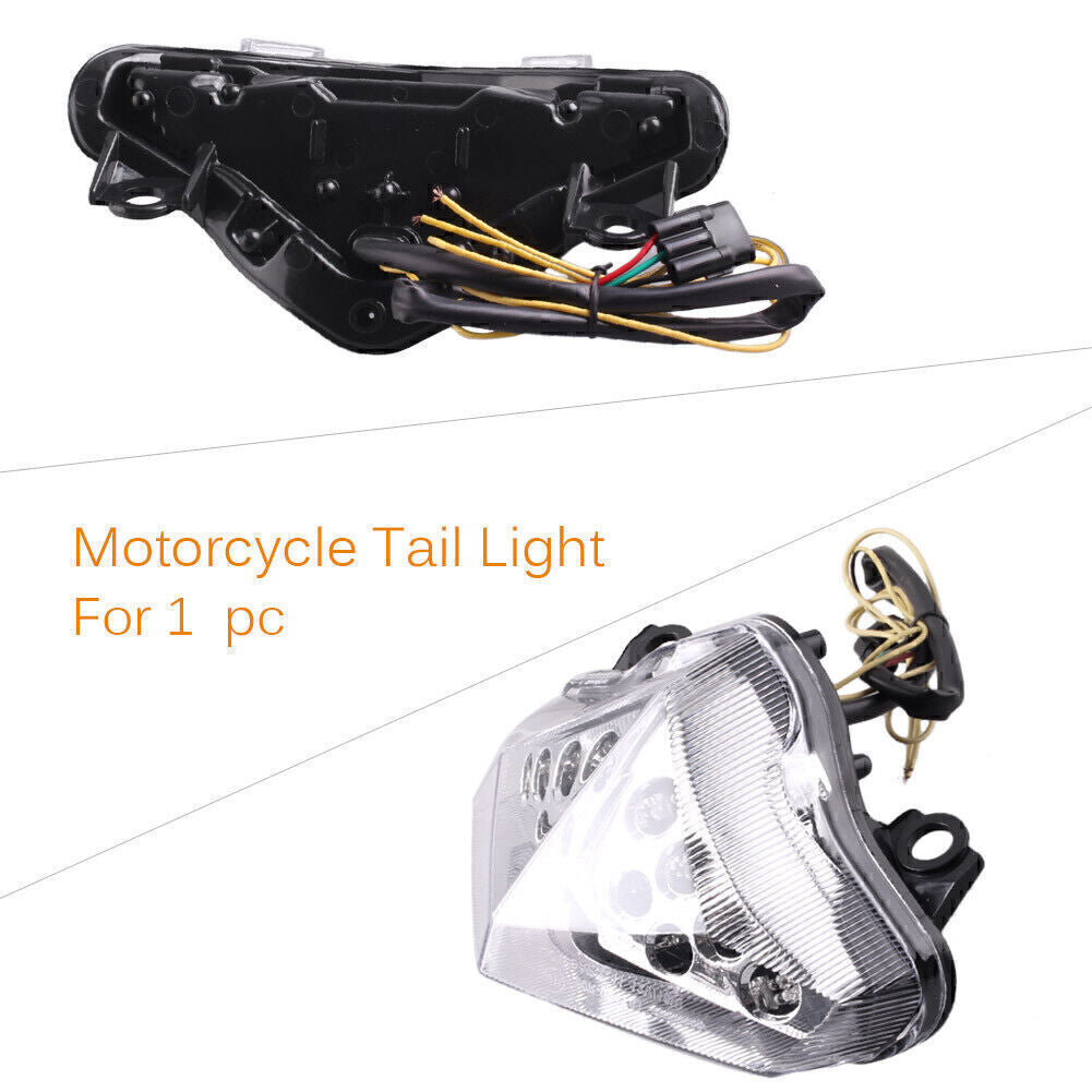 Motorcycle Brake Turn Signal Tail Light for Kawasaki EX650 2010 2011 2012 Clear