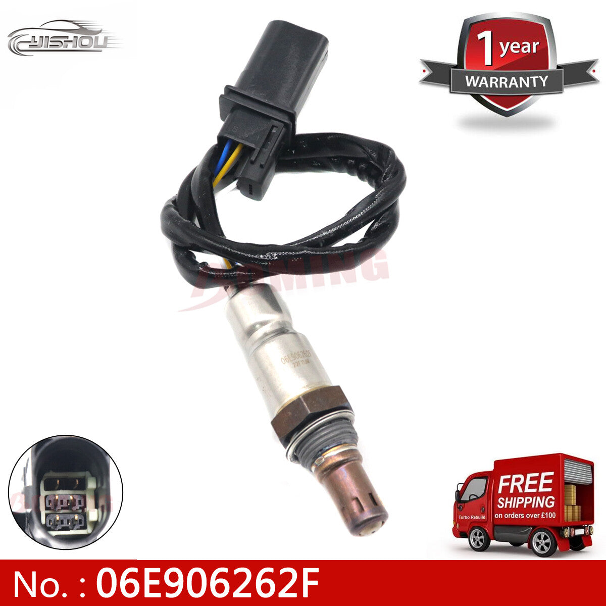 The all-new upstream O2 oxygen sensor is suitable for Audi A4, A5, A6, for Volkswagen for Skoda seats, and for Kia 06E906262F