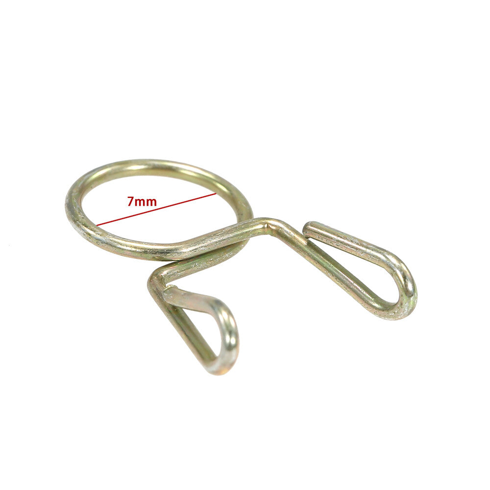 10 7mm fuel line hose tubing spring clip clamp for motorcycle atv scooter K8P2