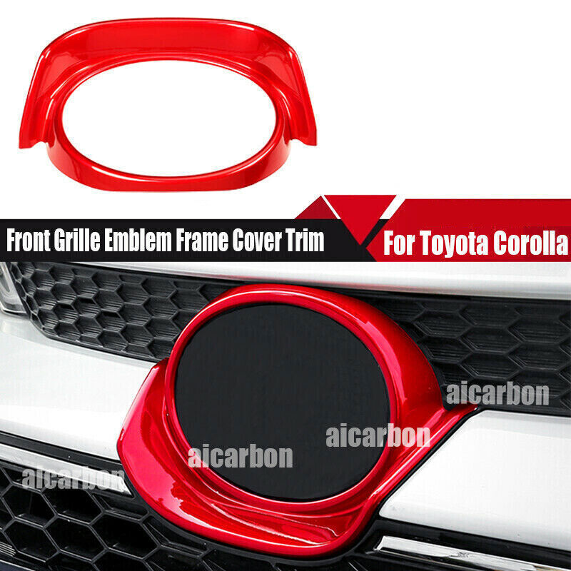 for Toyota for Corolla Sedan 2019-2023 Front Grille Emblem Badge Ring Trim Cover