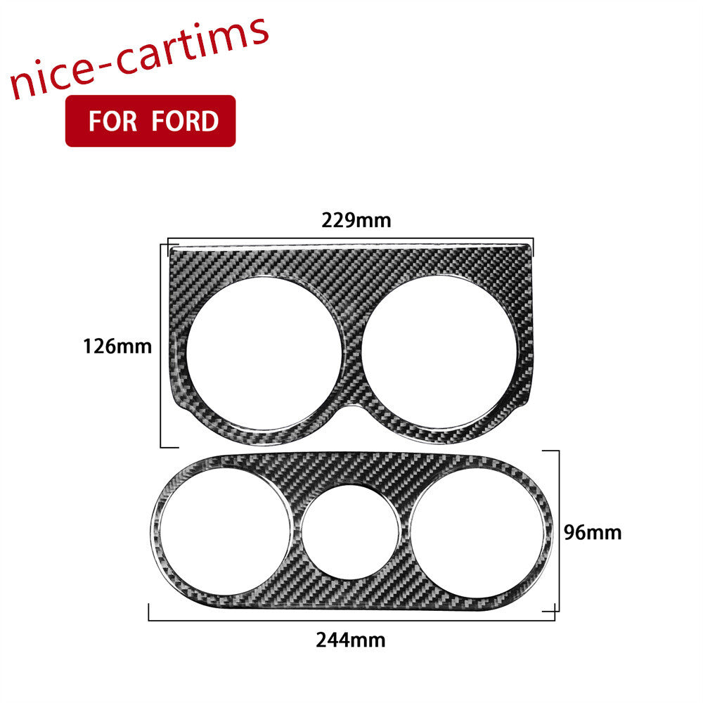 2¡ÁCarbon Fiber Rear Water Cup Holder Air Outlet Trim for Ford F-150 FX4 2004-08