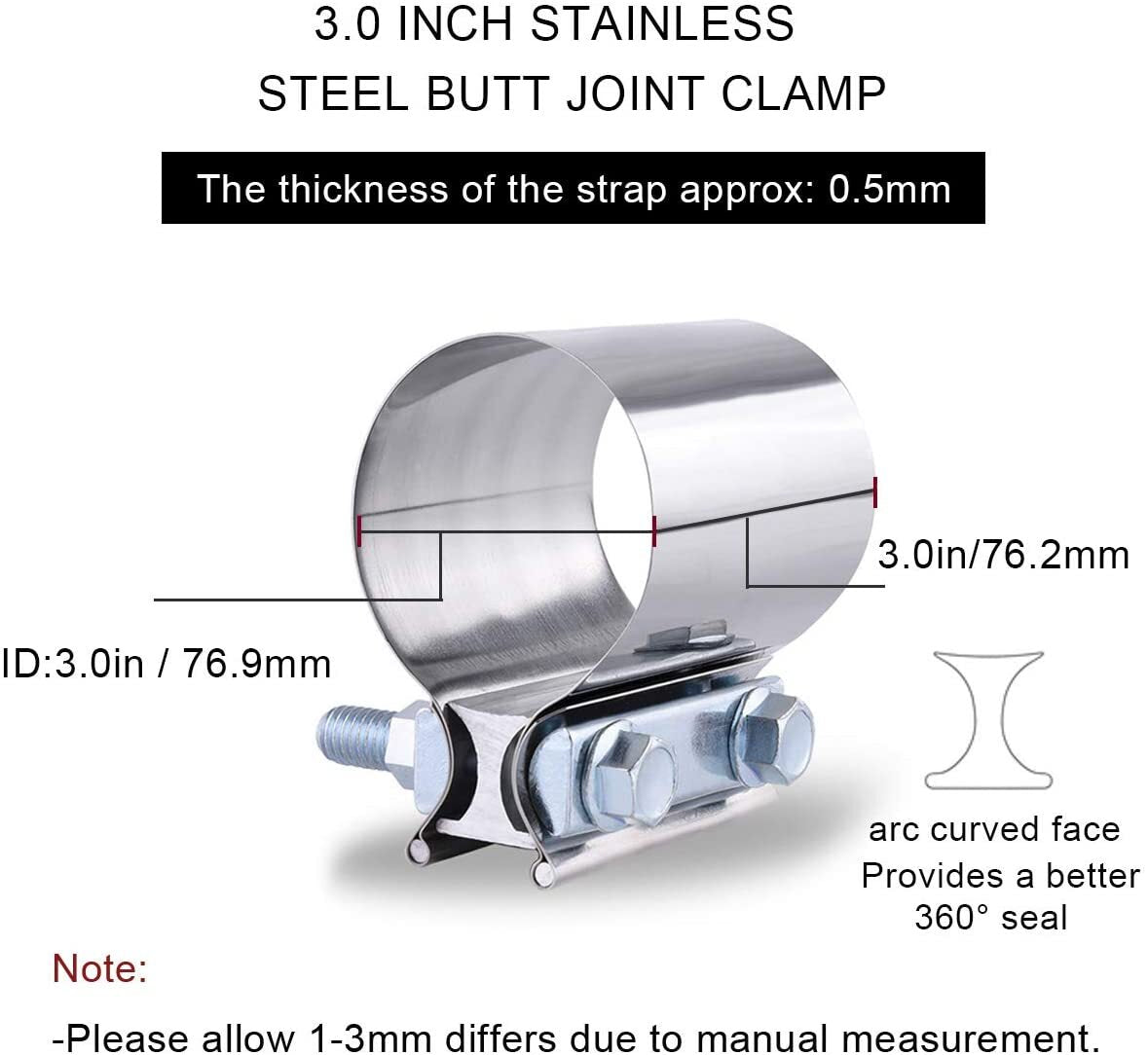 3-inch Butt Fitting Exhaust with Jacket for Exhaust Muffler Converters