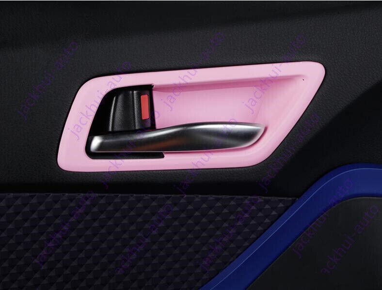 Pink style Door inner handle upper cover Kit 4pcs for Toyota CHR C-HR 2018-2021