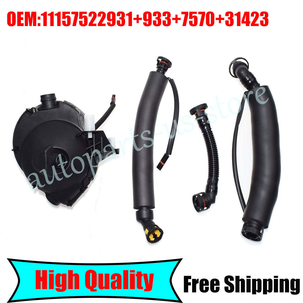 NEW Crankcase Breather Hose Oil SeparatorValve Kit Fits for BMW E86 E90 E91 E60 E65
