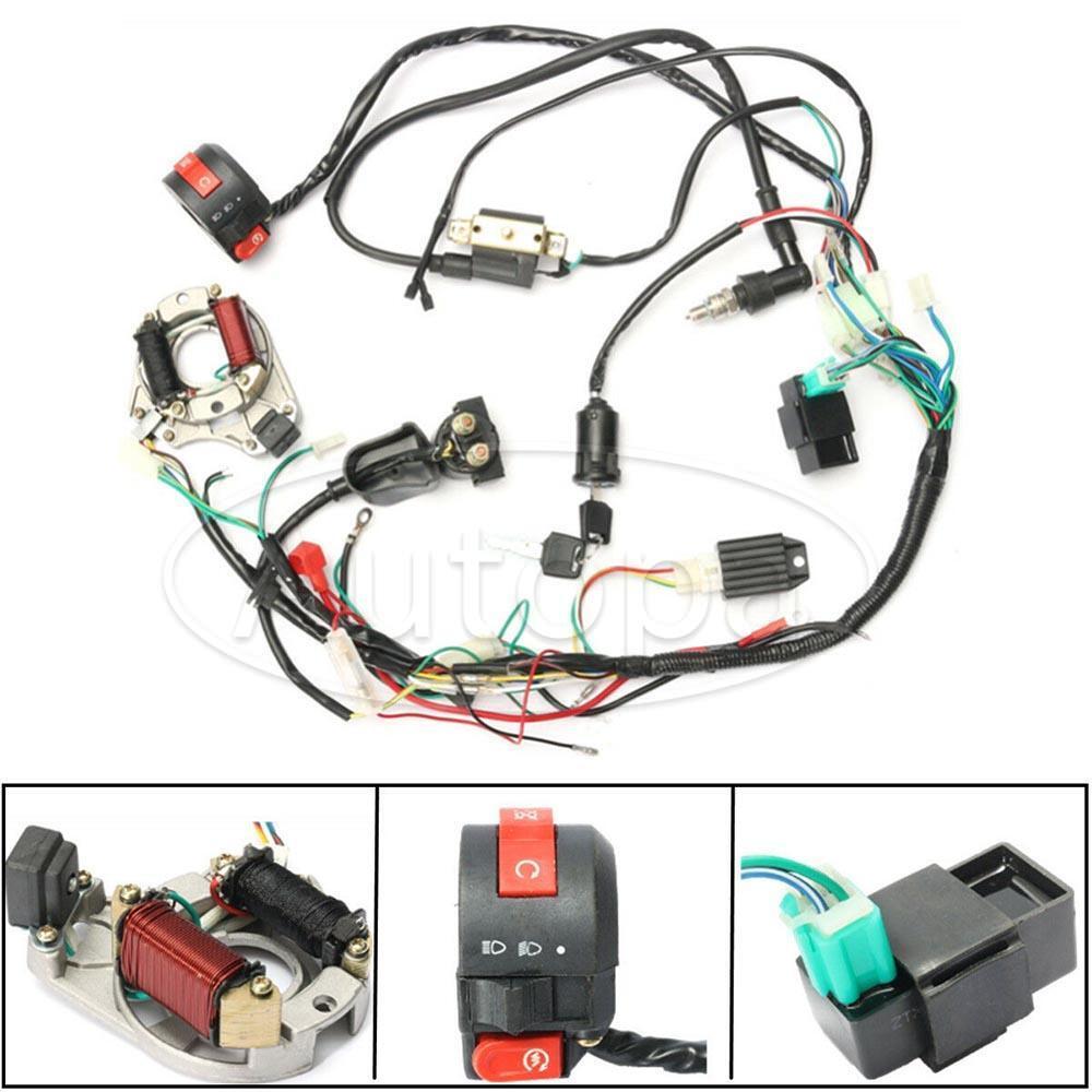 50cc-125cc CDI Wire Harness Stator Assembly Wiring Kit Chinese ATV Electric Quad