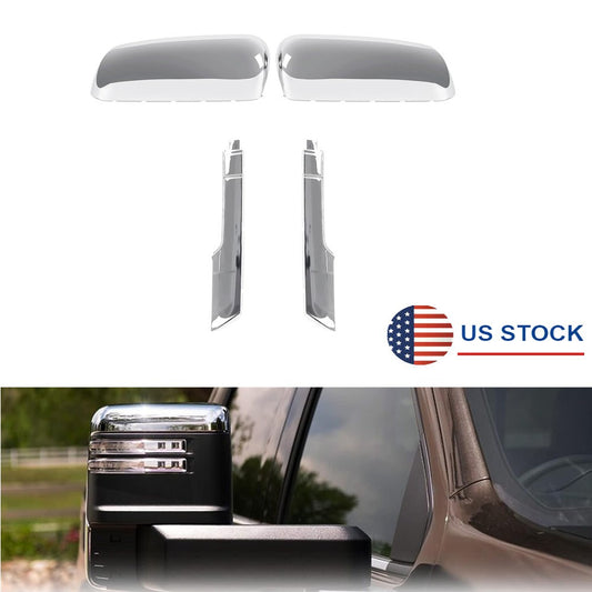 TopSide Chrome Mirror Cover Caps For Chevy Silverado for GMC for Sierra HD 2500 3500
