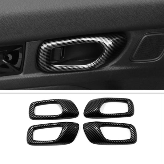 4Pcs Carbon Fiber Interior Door Handle Bowl Cover Trim for Honda for Civic 2022 2023