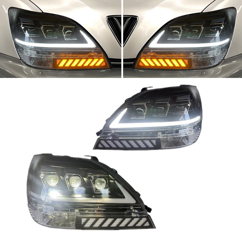For 1999-2003 for Lexus RX300 Full LED Dynamic Headlights Lamps Lights Left+Right