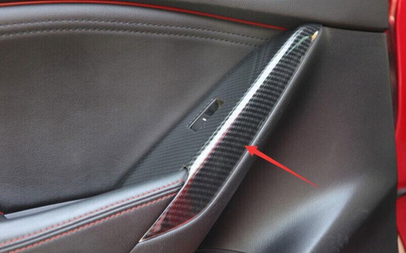 for Mazda 6 Atenza 2014-2016 Carbon Fiber Side Door Scuff Plate Interior Cover