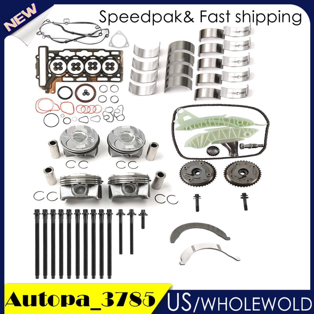 N13 N18 Engine Rebuild Kit - PISTON RING Head Bolts Timing Chain for Mini Cooper