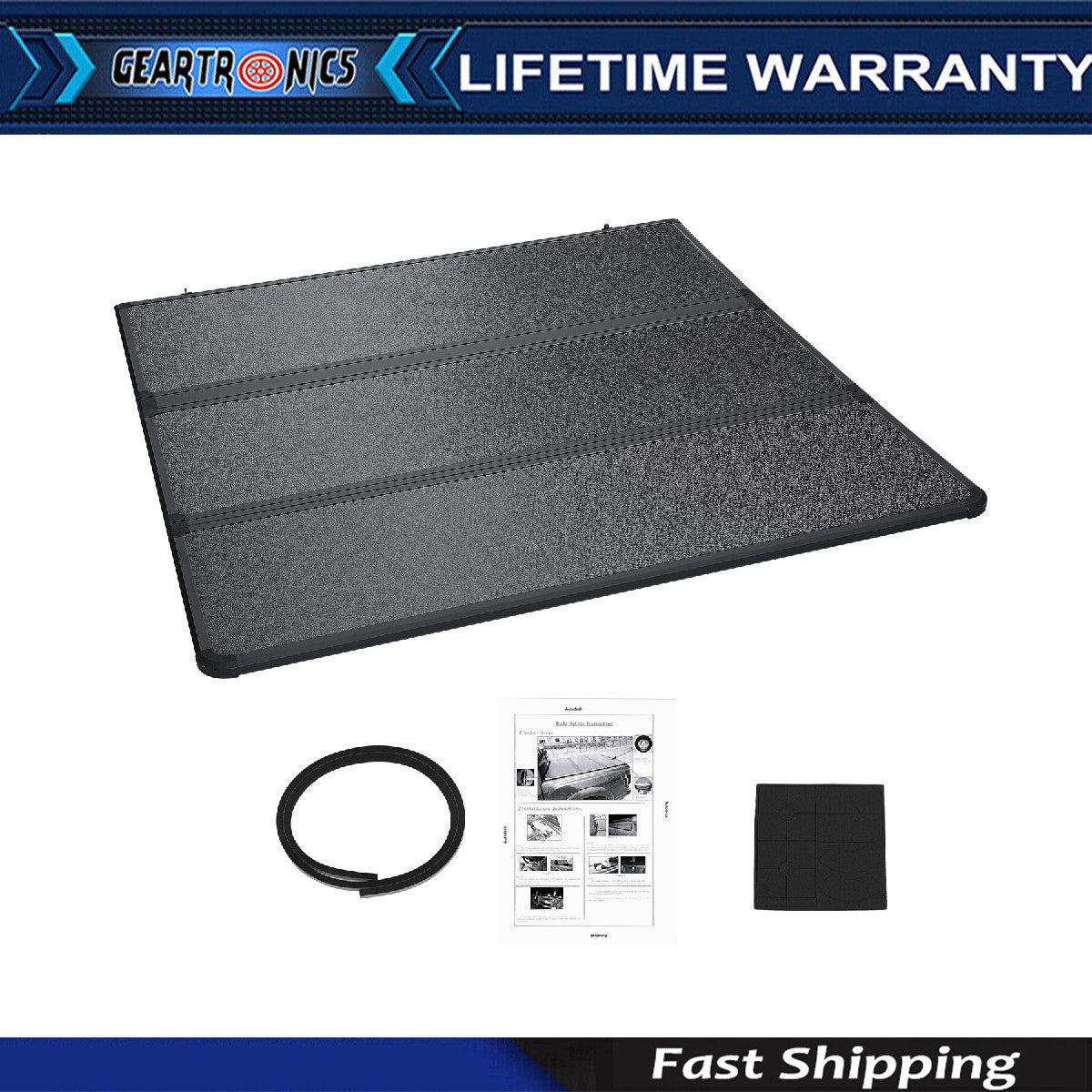 For 2020-24 for Jeep Gladiator JT Pickup Truck Bed Hard Tri-fold Tonneau Cover SY