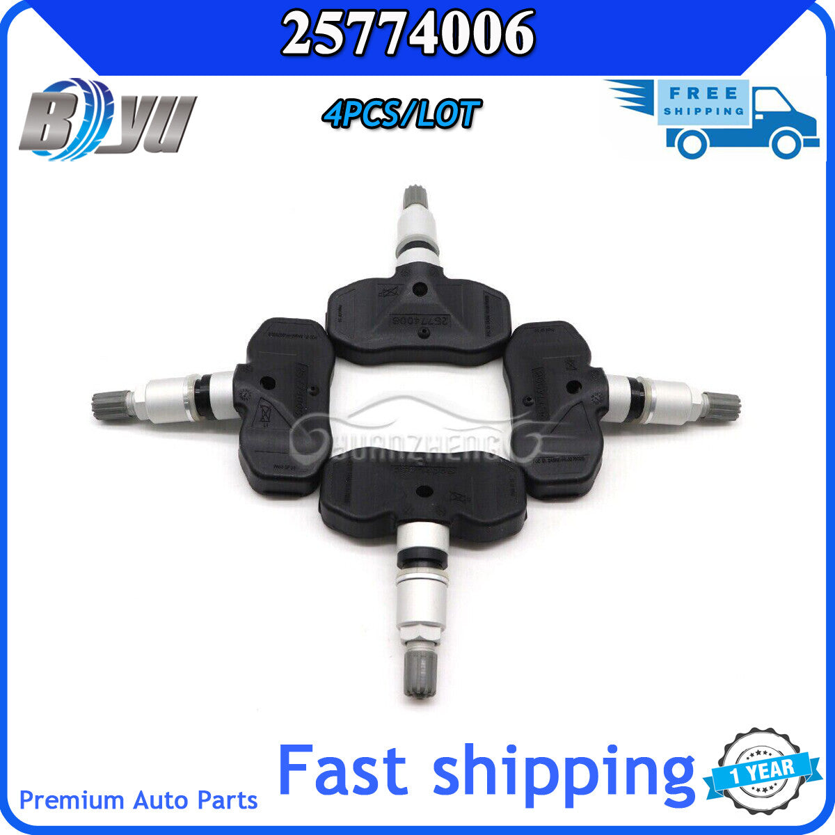 4x TPMS Tire Pressure Monitor System Sensor for GMC for Cadillac for Chevrolet 25774006