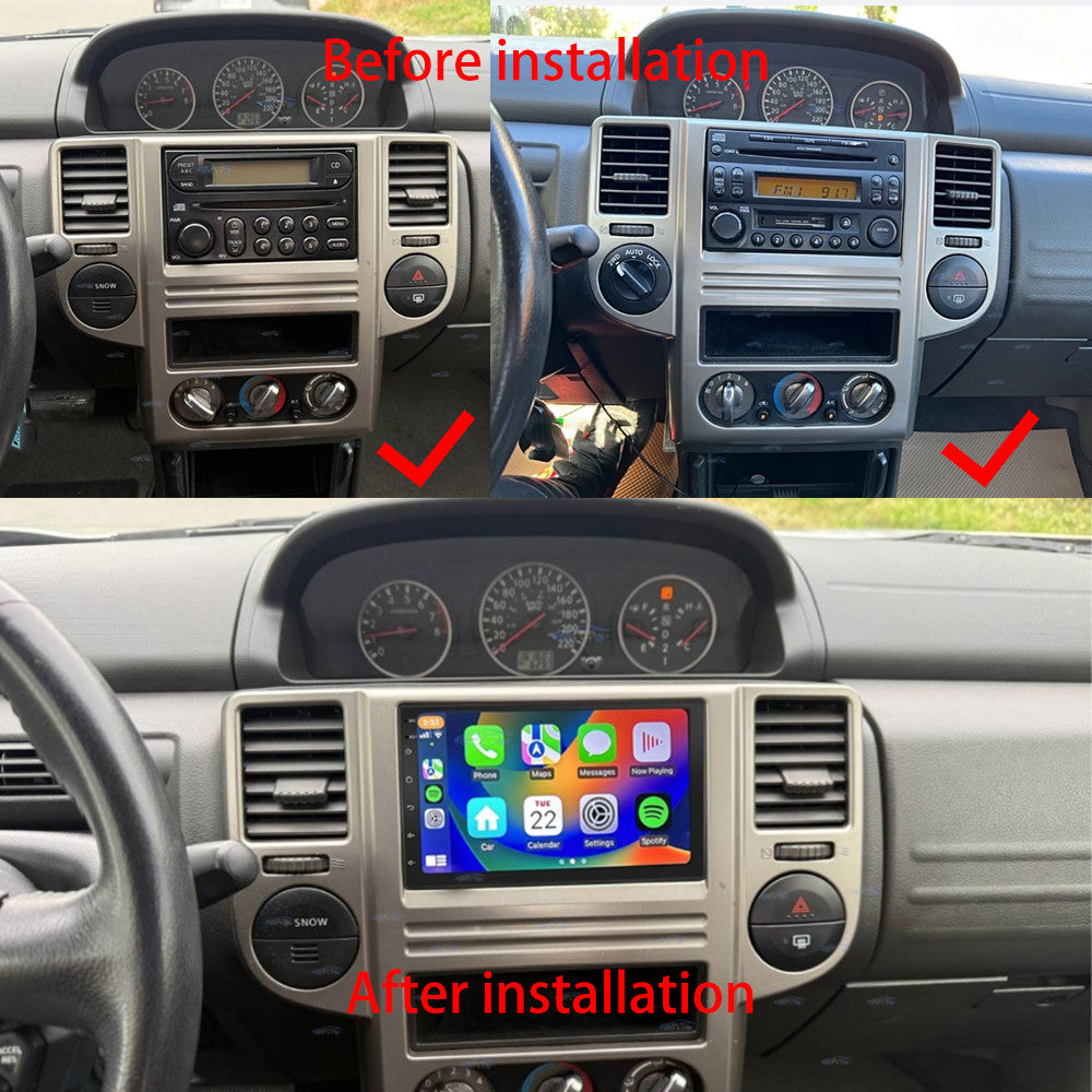 for Nissan for X-Trail 2001-2007 7inch CarPlay Android Car Stereo Radio GPS Screen