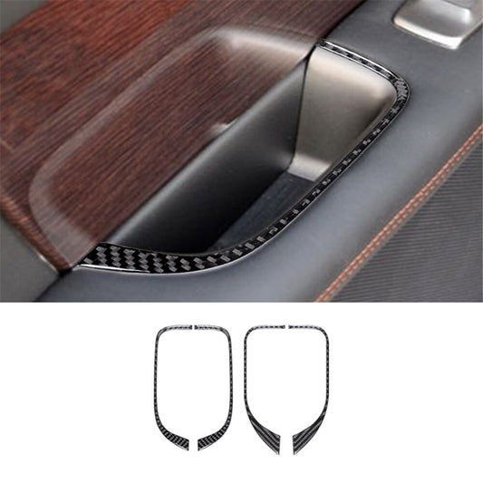 4Pcs Door Handle Frame Panel Trim Cover Carbon Fiber for Jaguar XF 2009-2011