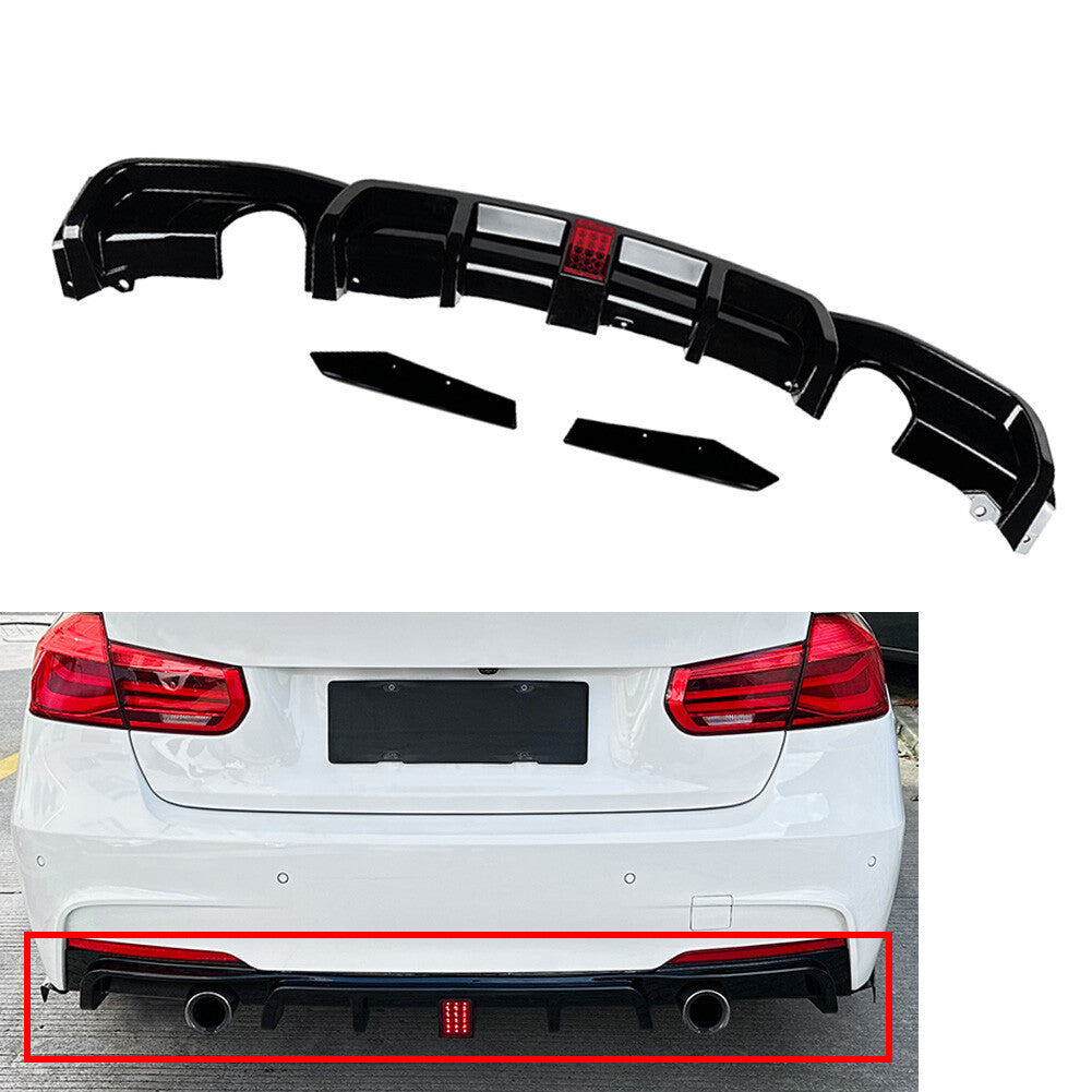 Rear Bumper Protector Spoiler Lip for BMW 3 Series F30 F31 F35 M Sport 12-2019