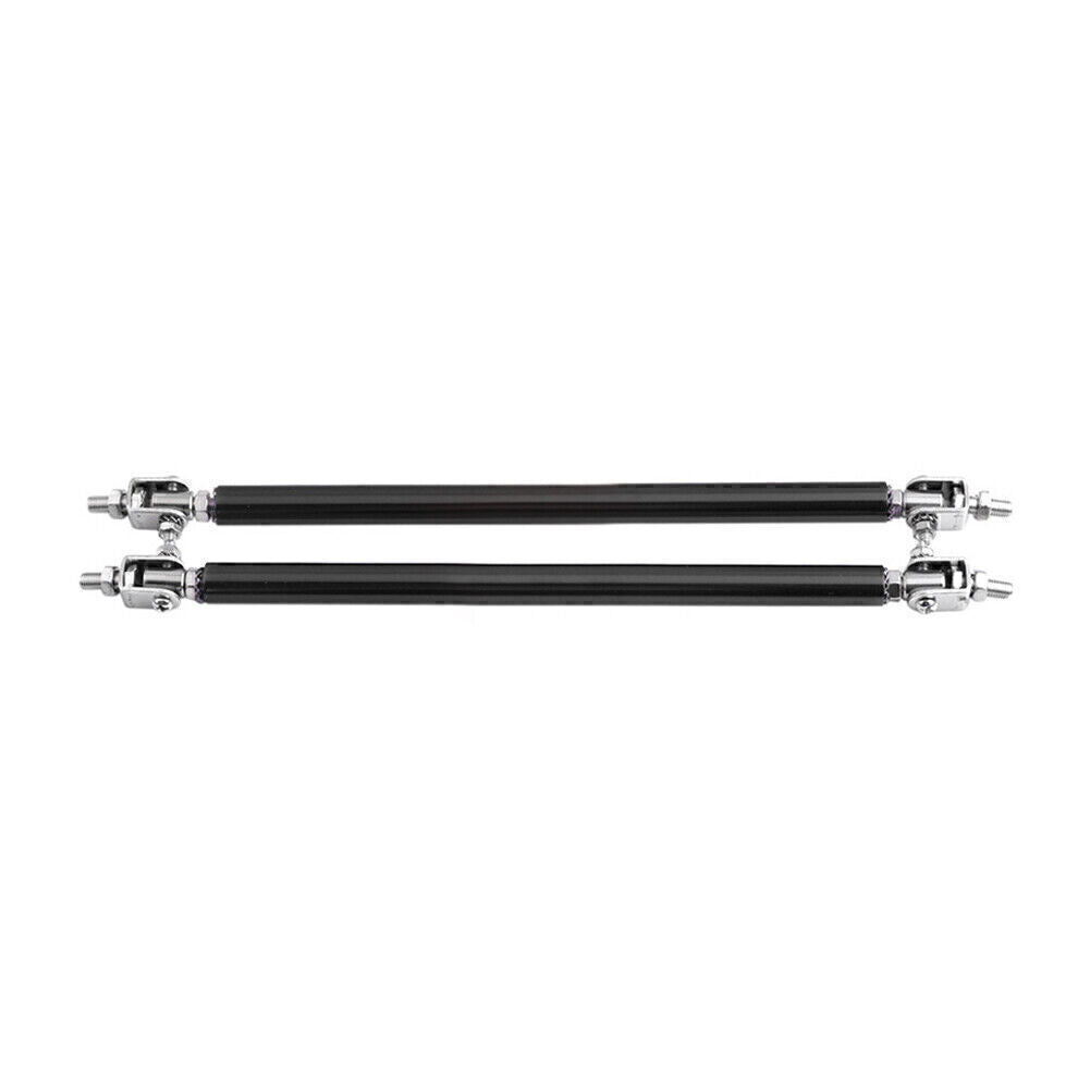 20cm Adjustable Front Bumper Lip Splitter Strut Rod Tie Support Bar Black