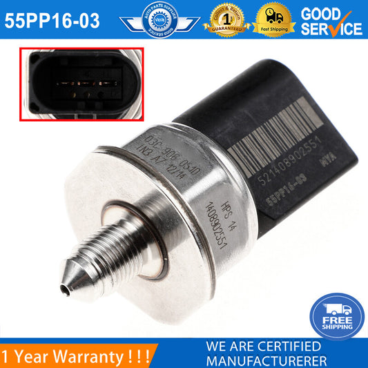 55PP16-03 fuel pressure sensor is suitable for Volkswagen for Passat , Touareg, for Audi A6, A7, Q7, etc.