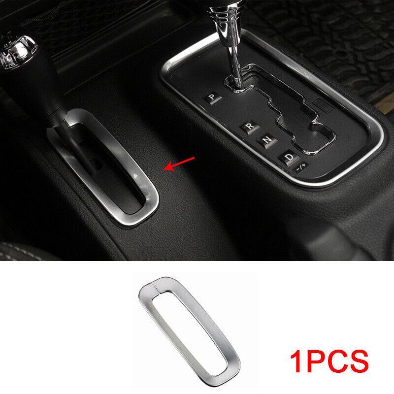 Car For 11-2017 for Jeep for Wrangler JK Silver ABS Console Gear Shift Frame Cover Trim