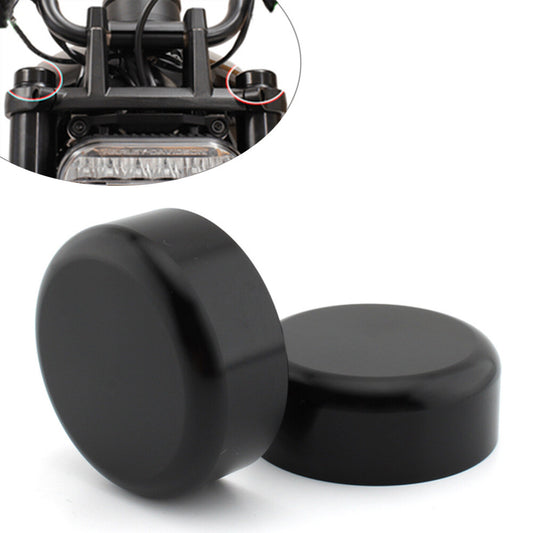 Black Front Fork Cover Caps for Harley Sportster S 1250 RH1250 S 2021-2023
