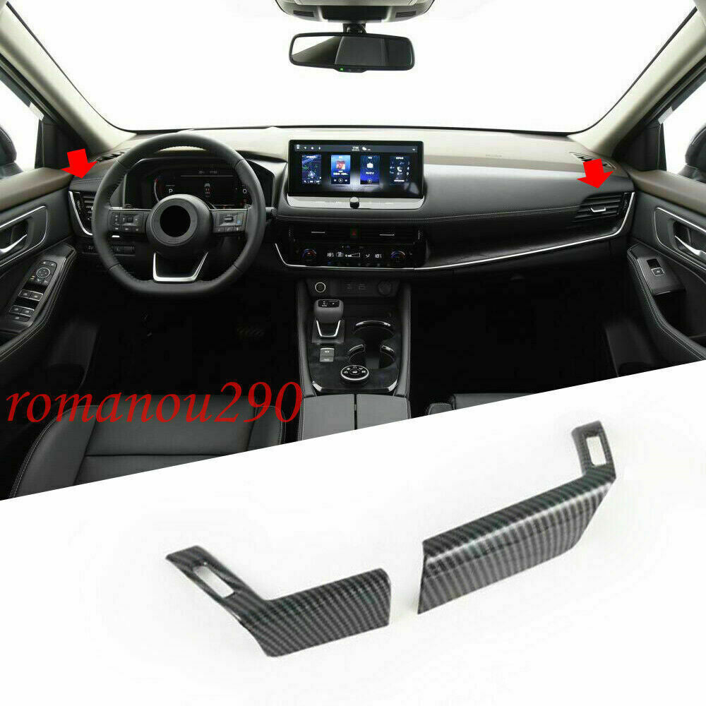 for Nissan Rogue 2021-2022 ABS Carbon Fiber Centra Console Air Outlet Cover Trim